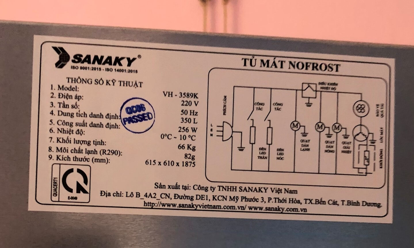 Tủ mát Sanaky VH-3589K 350 lít