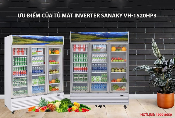 Ưu điểm của tủ mát Inverter Sanaky VH-1520HP3