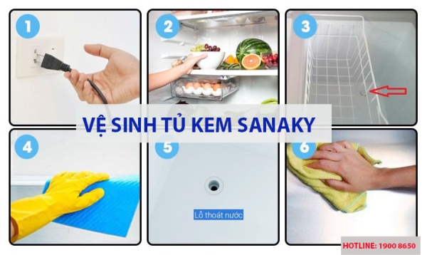 Hướng dẫn sử dụng và vệ sinh tủ kem Sanaky đúng cách