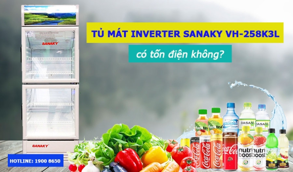 Tủ mát Inverter Sanaky VH-258K3L có tốn điện không?