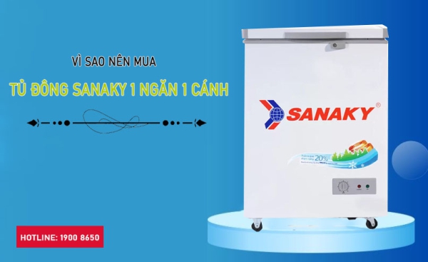 Vì sao nên mua tủ đông Sanaky 1 ngăn 1 cánh
