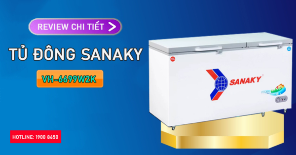 Review chi tiết Tủ đông Sanaky VH-6699W2K