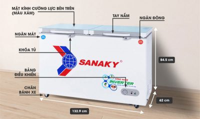 Thông số kỹ thuật tủ đông sanaky vh-4099w4kd