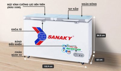 Thông số kỹ thuật tủ đông ngăn đông mềm sanaky vh-4099a4kd