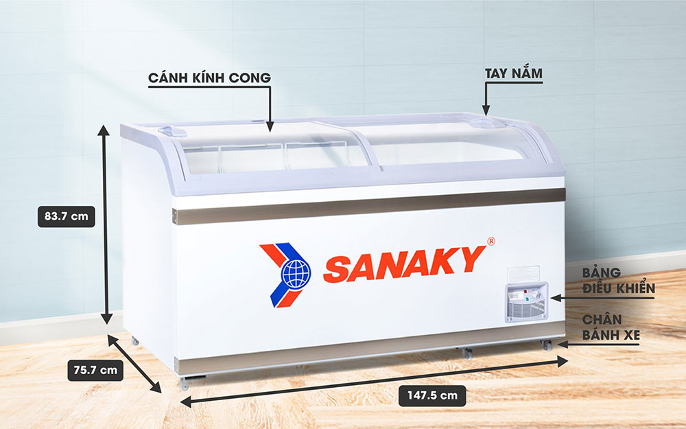 Thông số kỹ thuật tủ đông Sanaky VH-888K