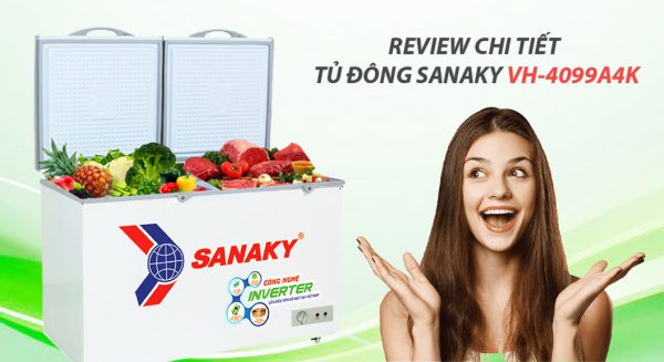 review chi tiết tủ đông sanaky