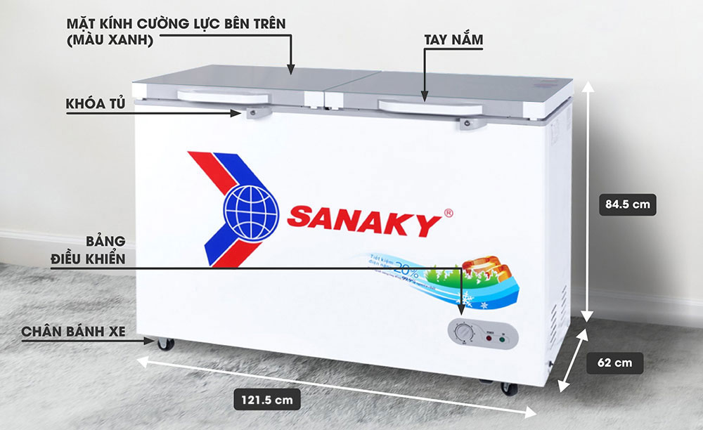 Thông số kỹ thuật tủ đông sanaky vh-3699a2k