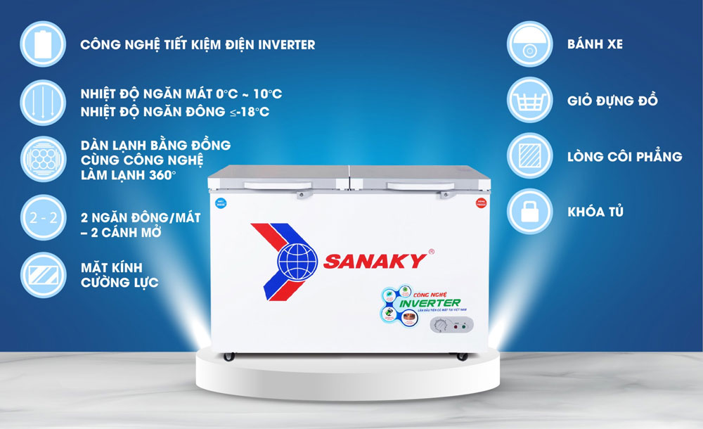 Tổng quan tủ đông sanaky VH-4099W4K